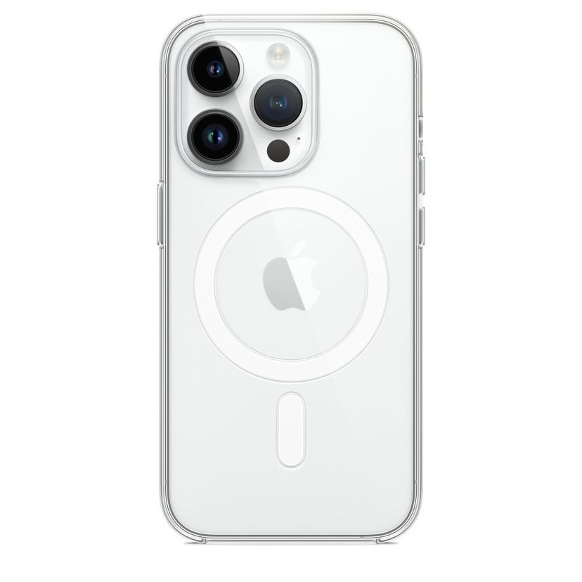 Чехол-накладка Apple MagSafe для iPhone 14 Pro, полиуретан, прозрачный чехол накладка vlp glaze case для iphone 15 pro max полиуретан темно зеленый