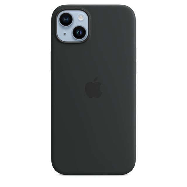 Чехол-накладка Apple MagSafe для iPhone 14 Plus, силикон, черный смартфон apple iphone 14 plus 256gb mq563aa a purple