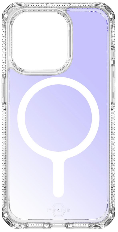 Чехол-накладка Itskins Hybrid R Iridescent MagSafe для iPhone 15 Pro Max, поликарбонат, прозрачный чехол антибактериальный itskins hybrid clear для samsung galaxy a72 мятный прозрачный
