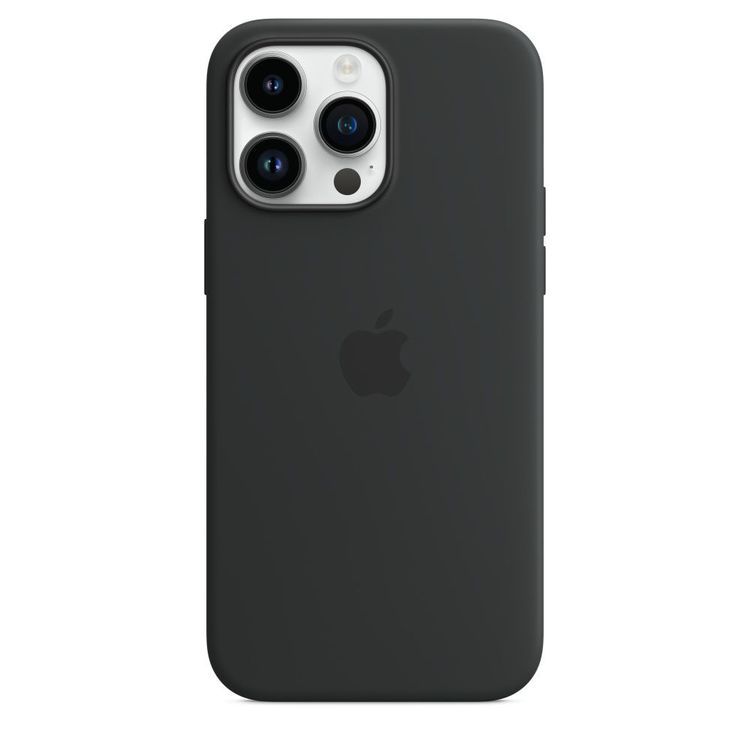 Чехол-накладка Apple MagSafe для iPhone 14 Pro Max, силикон, черный чехол подвеска hoco для apple airtag силикон голубой