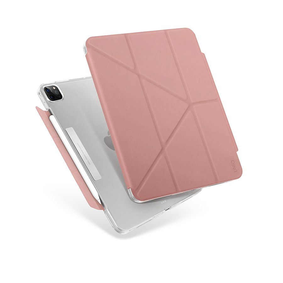 Чехол-книжка Uniq Camden для iPad Pro 11 (3-го поколения) (2021), полиуретан, розовый чехол книжка vlp dual folio для ipad 7 8 9 2021 полиуретан темно синий