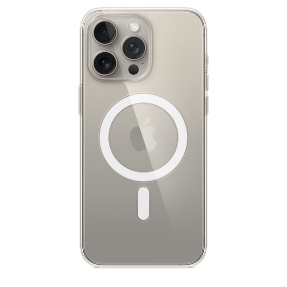 Чехол-накладка Apple MagSafe для iPhone 15 Pro Max, поликарбонат, прозрачный накладка силикон ibox crystal для samsung galaxy a04 с усиленными углами прозрачный