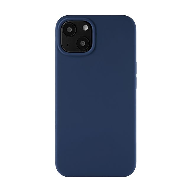 Чехол-накладка uBear Touch Mag Сase для iPhone 13, силикон, темно-синий чехол защитный vlp silicone case для iphone 14 pro темно синий