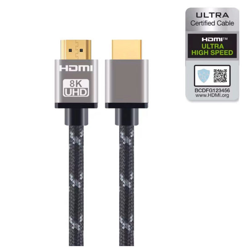 Кабель Mobiledata HDMI/HDMI 8К, 2м, серый