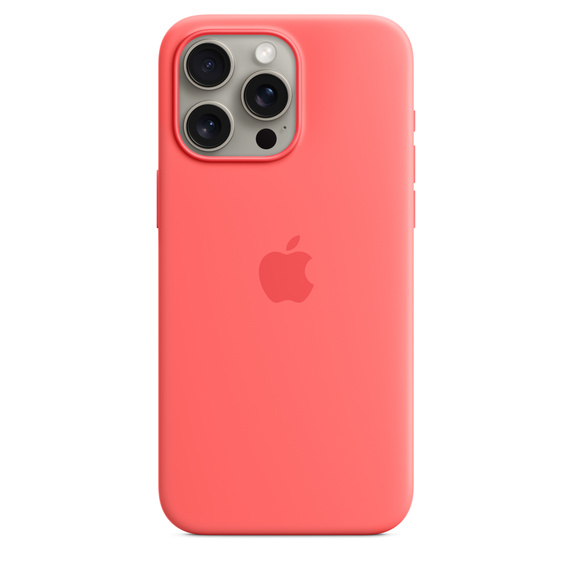 Чехол-накладка Apple MagSafe для iPhone 15 Pro Max, силикон, гуава чехол клип кейс pero liquid silicone для apple iphone 12 12 pro красный