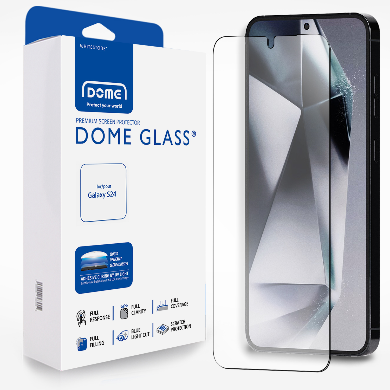 Защитное стекло Whitestone Dome glass 3D для Galaxy S24