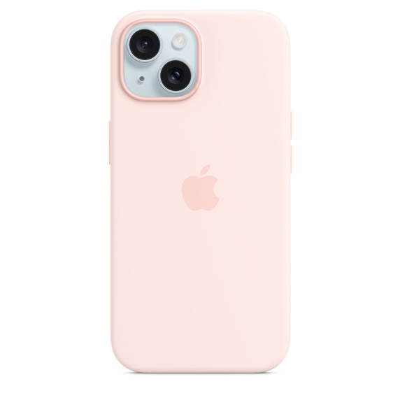 Чехол-накладка Apple MagSafe для iPhone 15, силикон, светло-розовый чехол на подушку с кисточками этель розовый 45х45 см 100% п э велюр
