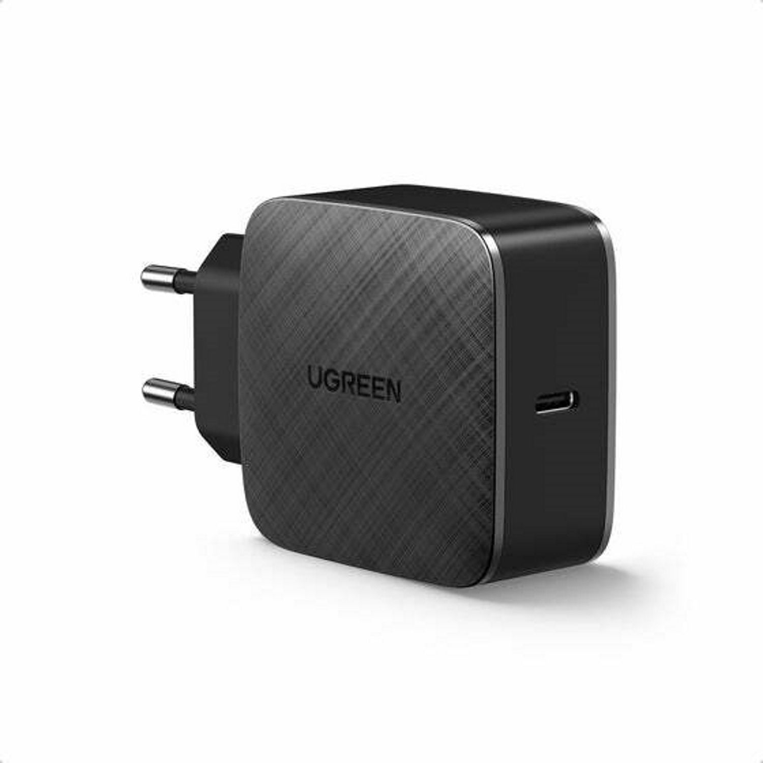 Зарядное устройство сетевое UGreen GaN USB C, 65Вт, серый сетевое зарядное устройство ugreen cd268 60113 diginest cube charging station 65w space gray
