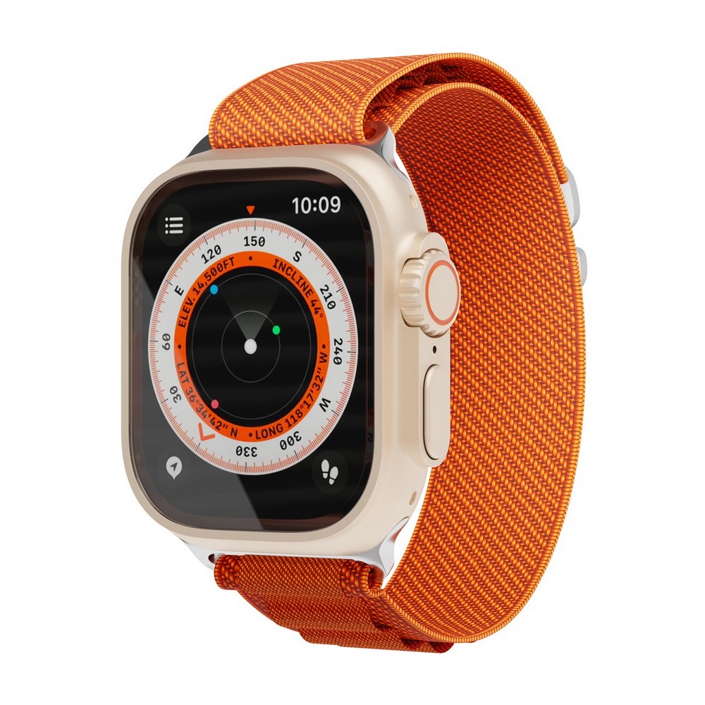Ремешок VLP Extreme Band для Apple Watch 42/44/45/49mm, Нейлон, оранжевый ремешок red line для xiaomi mi band 5 silicone transparent lime green ут000022694