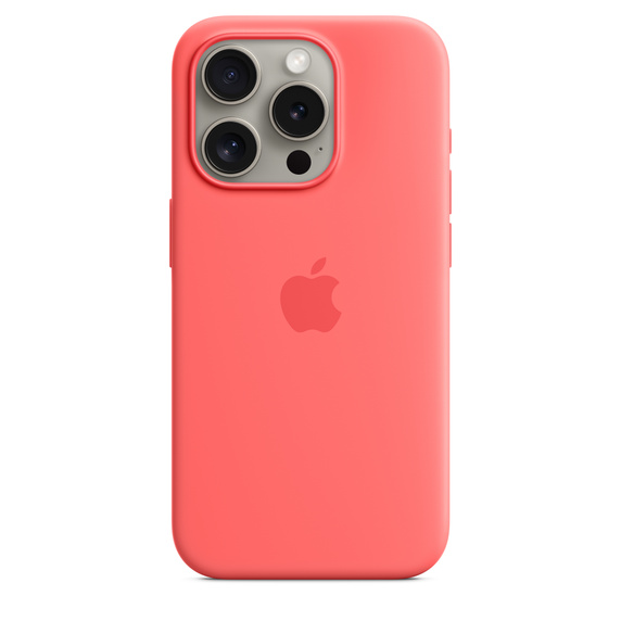 Чехол-накладка Apple MagSafe для iPhone 15 Pro, силикон, гуава чехол клип кейс pero liquid silicone для apple iphone 12 12 pro красный