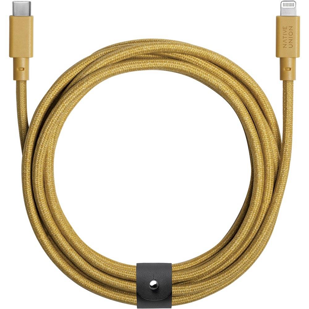 Кабель Native Union Belt Cable Lightning/USB-C 3м, крафт кабель ugreen us284 70255 angled 90° usb c male to usb2 0 a male 3a data cable 3м