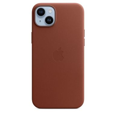 Чехол-накладка Apple MagSafe для iPhone 14 Plus, кожа, коричневый смартфон apple iphone 14 plus 256gb mq3d3za a starlight