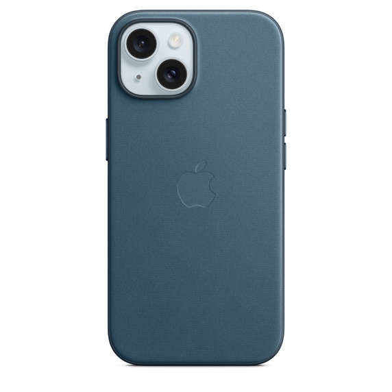 Чехол-накладка Apple MagSafe для iPhone 15, микротвил, штормовой синий apple iphone 15 pro max nano sim nano sim 512gb синий титан