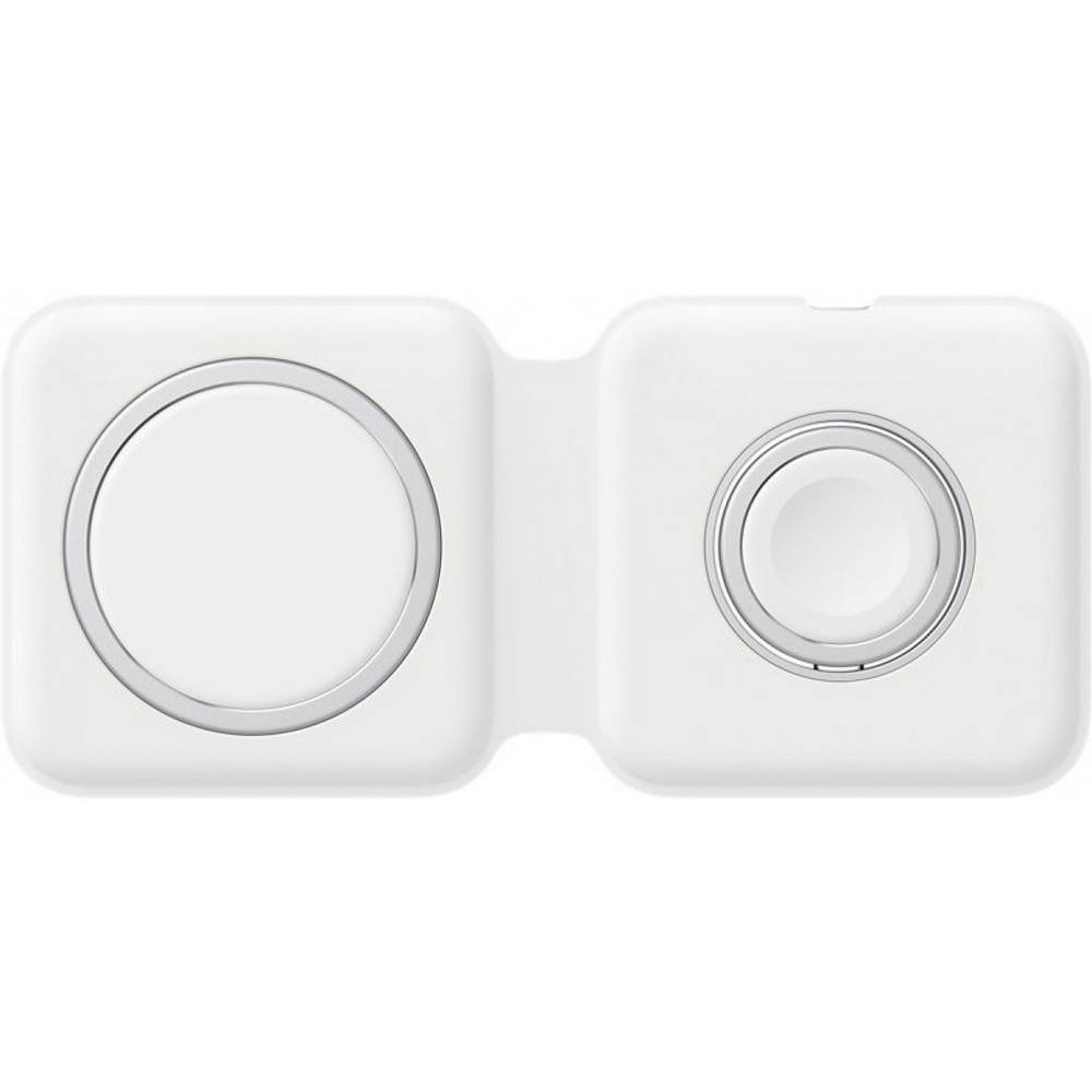 Зарядное устройство беспроводное Apple MagSafe двойное беспроводное зарядное устройство devia 2 in 1 wireless charger для iphone apple watch white