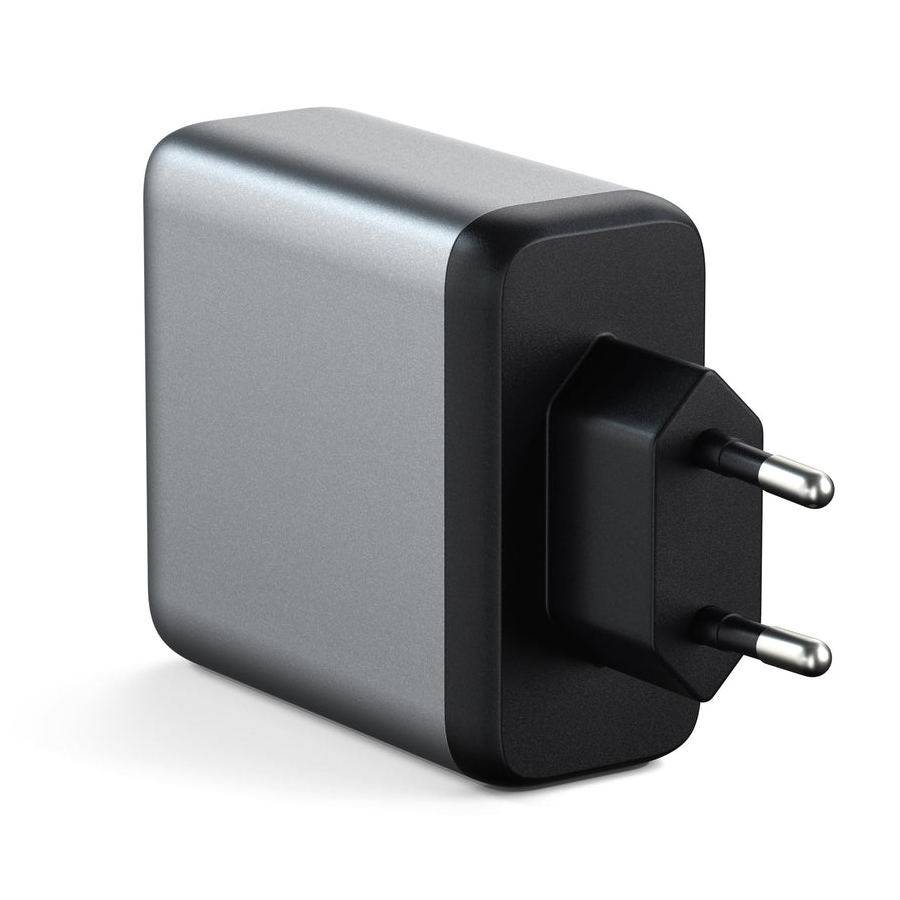 Зарядное устройство сетевое Satechi USB-C PD Wall Charger, 100Вт, серый космос xiaomi автомобильное зарядное устройство mi 37w dual port car charger