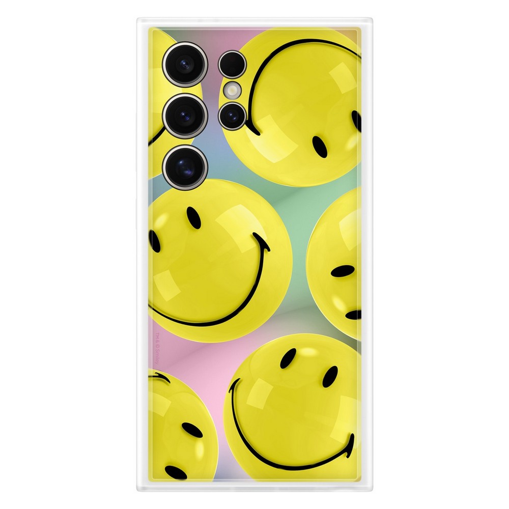 Чехол-накладка Samsung Flipsuit Smiley Prin для Galaxy S24 Ultra, поликарбонат, желтый