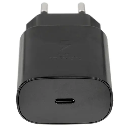 Зарядное устройство сетевое Samsung EP-TA800X, кабель USB Type-C, Power Delivery, 25Вт, черный