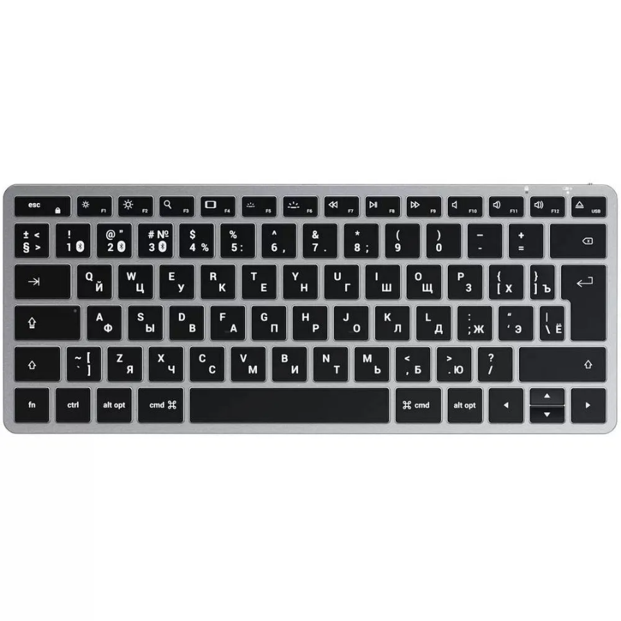 Клавиатура Satechi Slim X1 Bluetooth Backlit Keyboard, серый космос