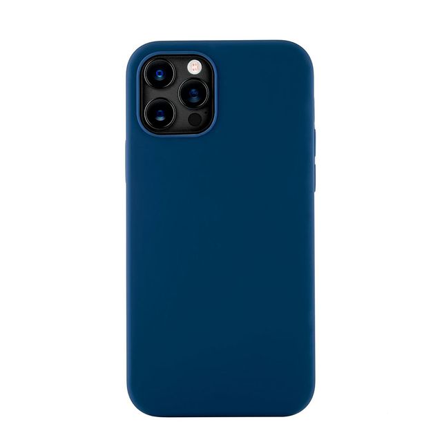 Чехол-накладка uBear Mag Safe для iPhone 12 Pro Max, силикон, синий чехол borasco microfiber case для apple iphone 13 pro синий