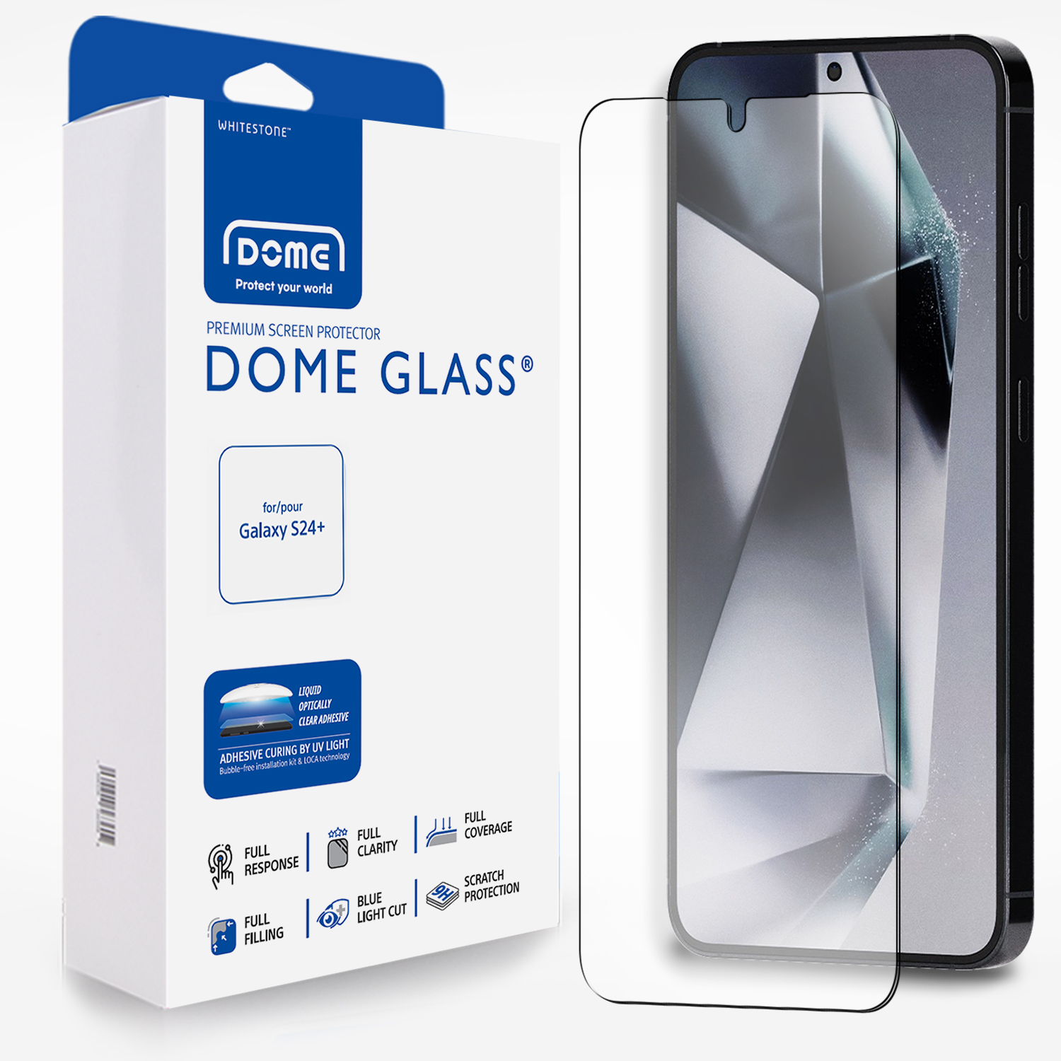 Защитное стекло Whitestone Dome glass 3D для Galaxy S24+