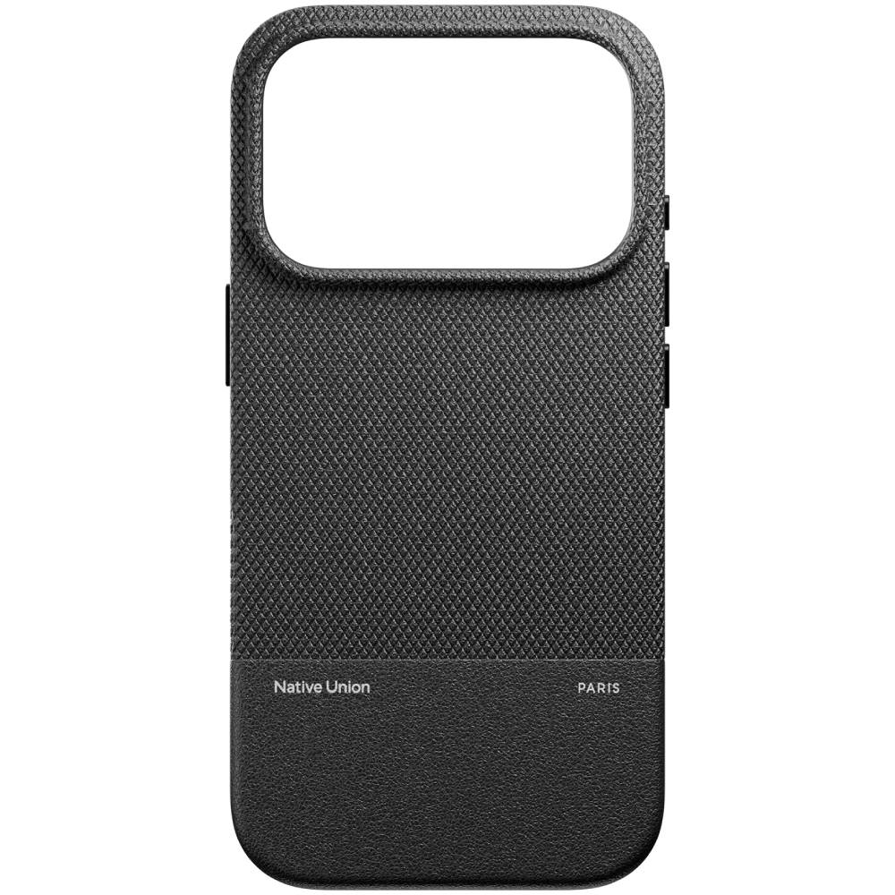 Чехол-накладка Native Union CLASSIC для iPhone 17 Pro, экокожа, черный