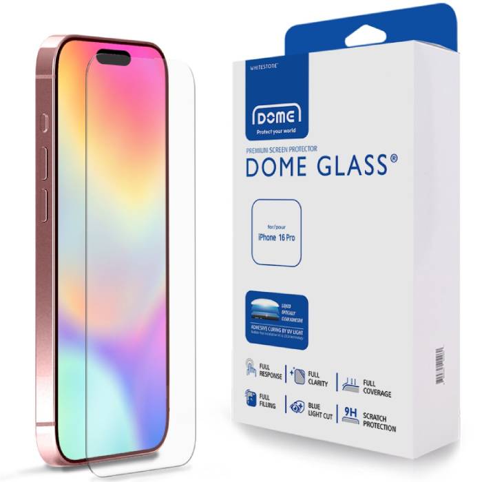 Защитное стекло Whitestone Dome glass для iPhone 16 Pro (дисплей)