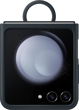 

Чехол-накладка Samsung с кольцом для Galaxy Z Flip5, силикон, темно-синий