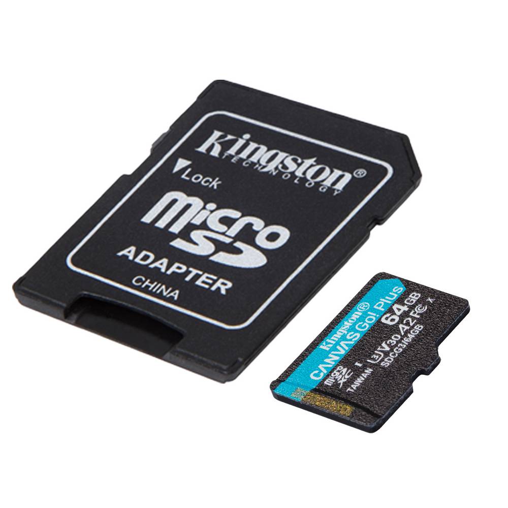 Карта памяти microSDXC 64 Гб Kingston Canvas Go Plus Class 10 UHS-I U3, +адаптер SDCG3/64GB - фото 2