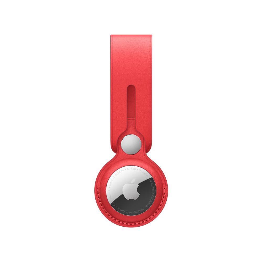 

Кожаный брелок-подвеска Apple для AirTag, цвет красный (PRODUCT)RED