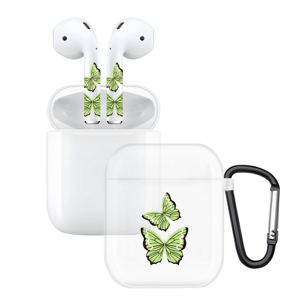 Чехол и наклейки Asynora Glow Butterfly, для AirPods 2
