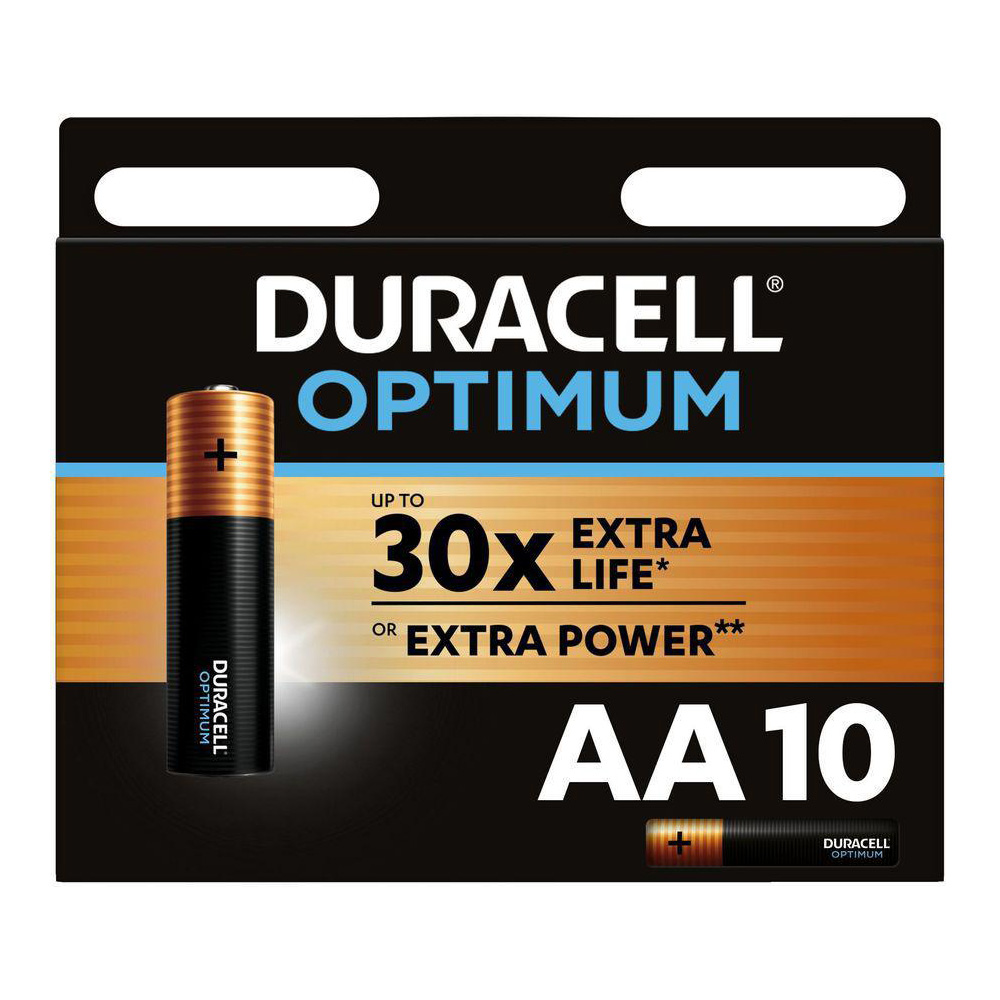 Батарейка Duracell Alkaline LR6 Optimum AA (10шт) блистер 5014071 - фото 1
