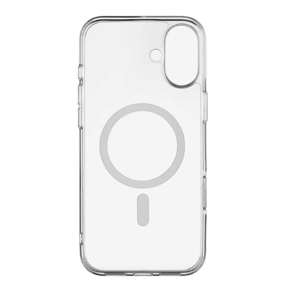 Чехол-накладка uBear Real Mag Case для iPhone 16 Plus, полиуретан, прозрачный