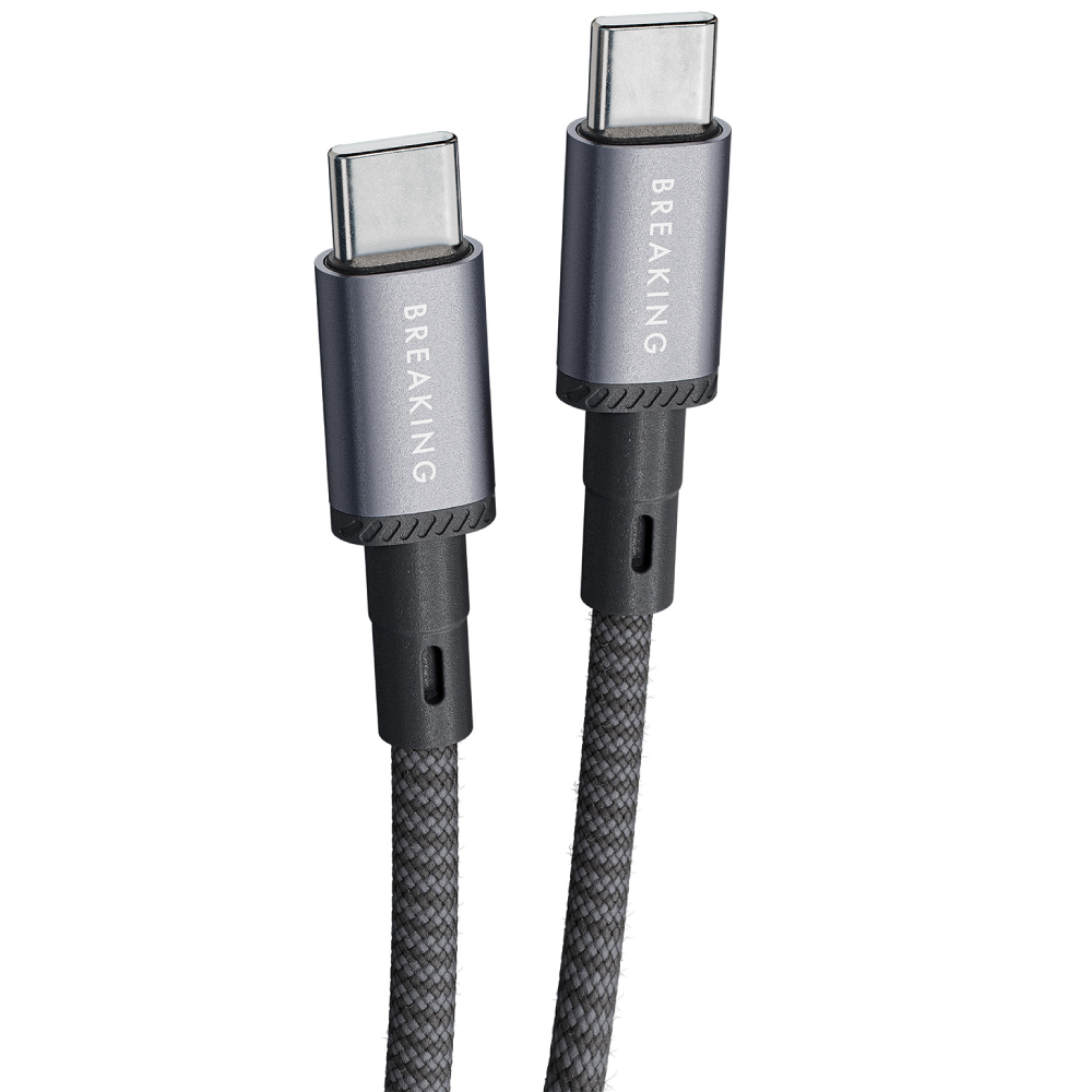 Кабель Breaking K41 USB-C / USB-C, 5A, 100Вт 2м, графитовый