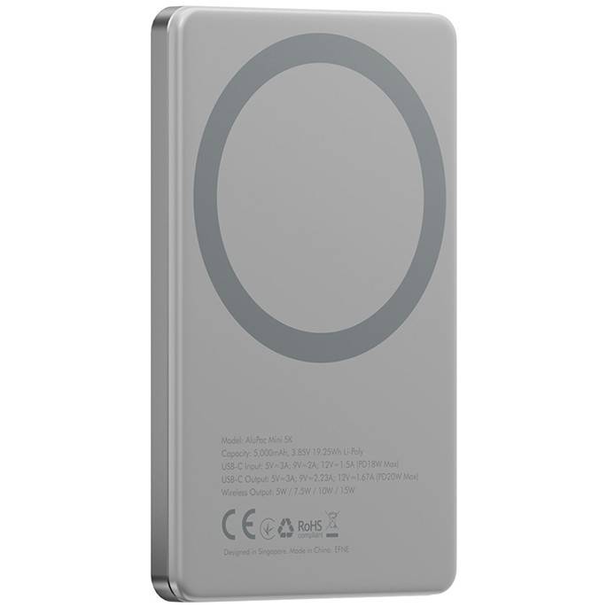 Внешний аккумулятор EnergEA AluPac MINI 5000 мАч, натуральный титан