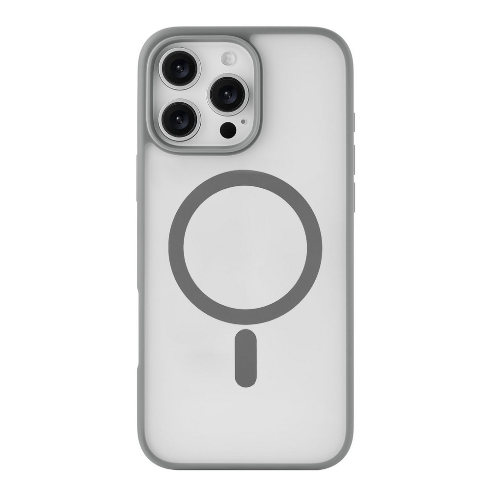 Чехол-накладка uBear Cloud Mag Case для iPhone 16 Pro Max, силикон, серый