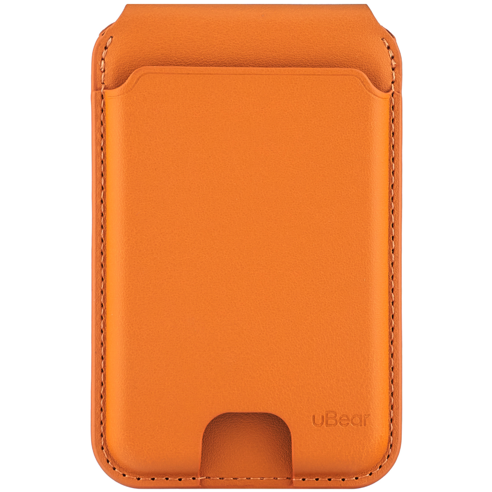 Кардхолдер uBear Fold MagSafe, экокожа, оранжевый