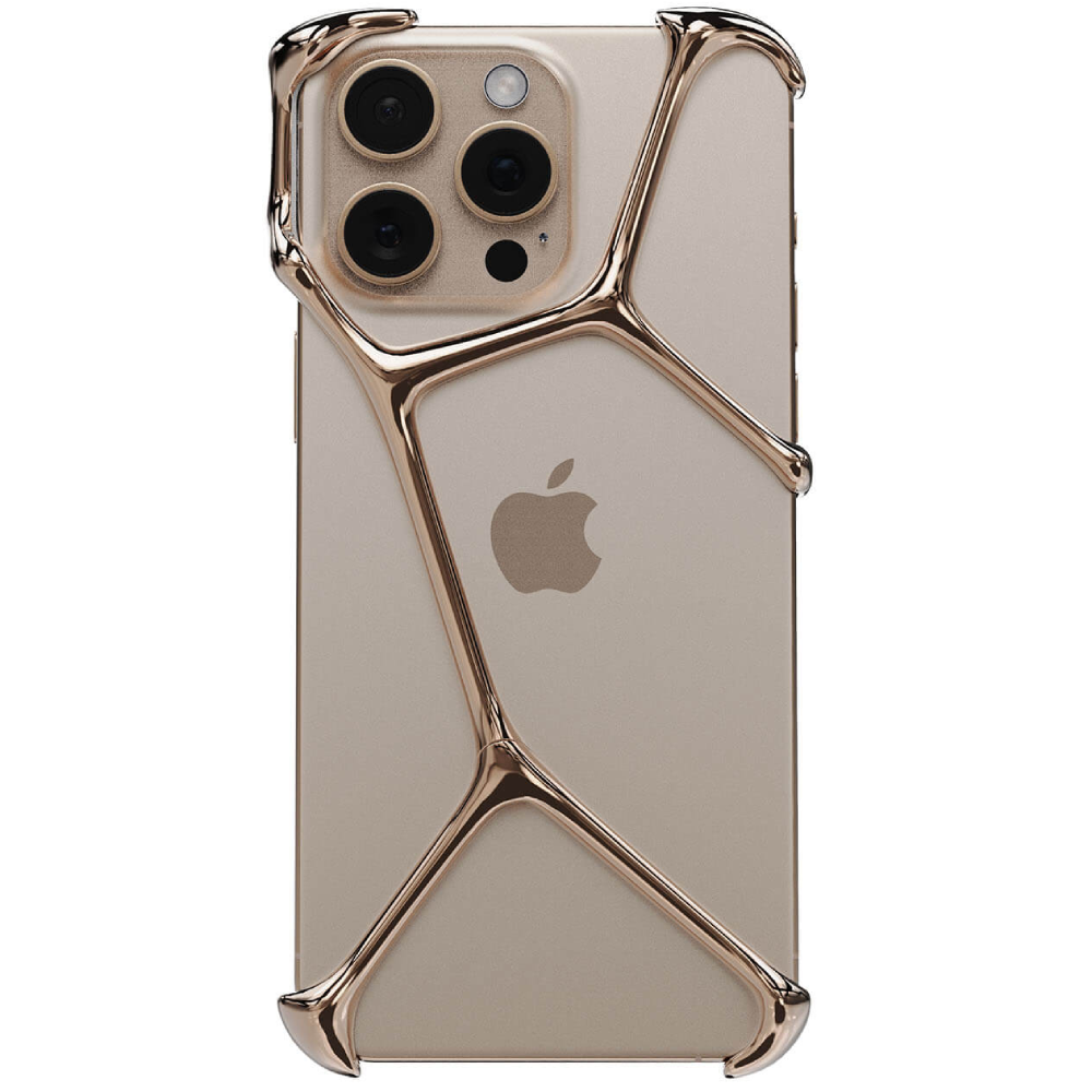 Чехол-накладка YNOT Shell для iPhone 16 Pro Max, нитрид титана - керамическое покрытие, золотой
