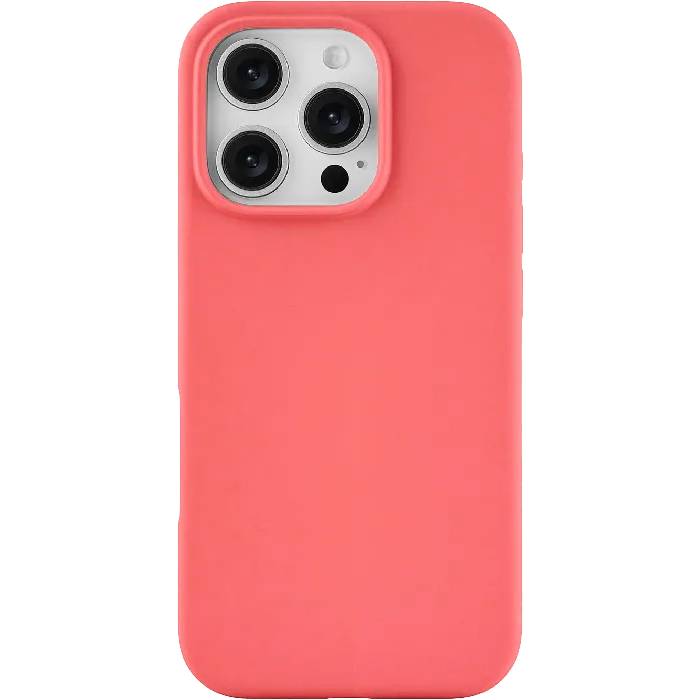 Чехол-накладка uBear Touch Mag Case для iPhone 16 Pro, силикон, коралловый
