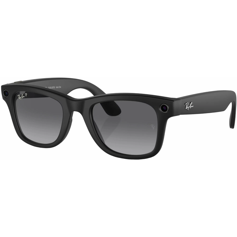 Умные очки Ray-Ban Wayfarer Matte Black Gradient Graphite L, черный