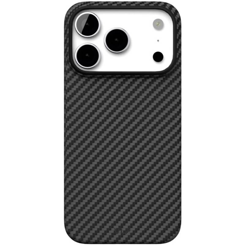 Чехол-накладка VLP Kevlar Case для iPhone 17 Pro, кевлар, черный