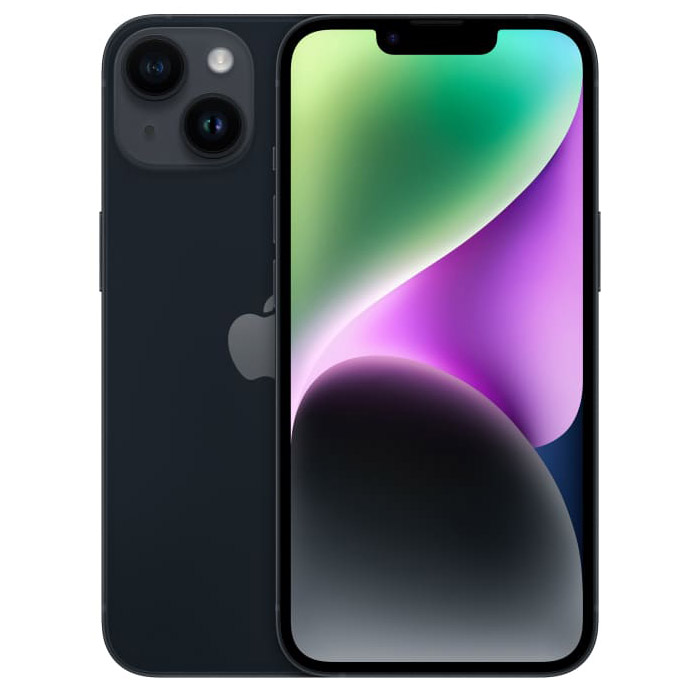 Смартфон Apple iPhone 14 nano SIM+nano SIM 256GB, тёмная ночь (Midnight)