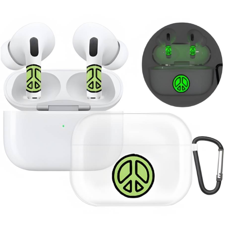 Чехол и наклейки Asynora Glow Peace, для AirPods Pro 2