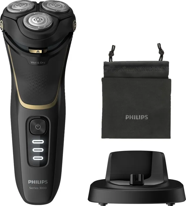 

Электробритва Philips Series 3000 черный+золотой