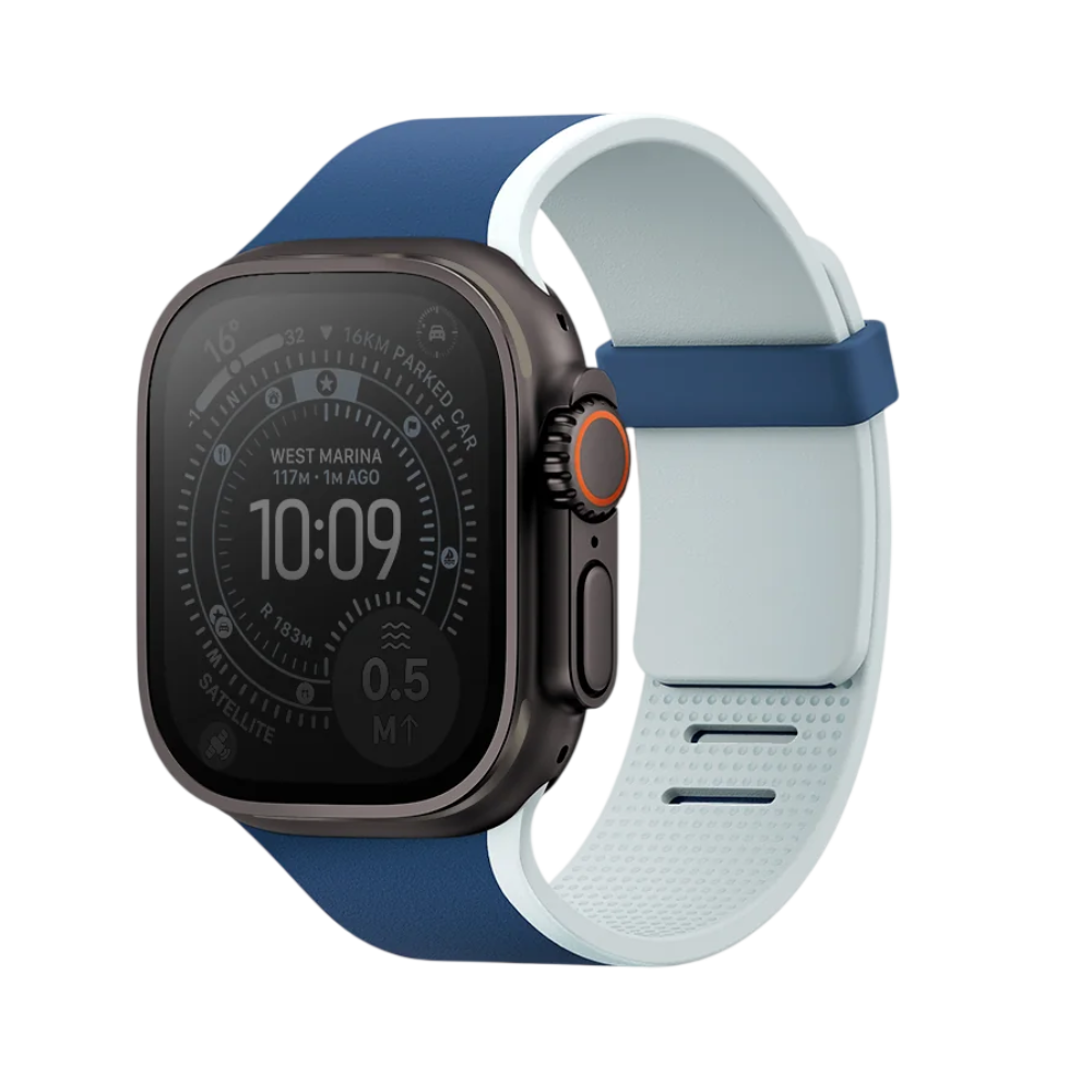 Ремешок Uniq Revix IV reversible Magnetic для Apple Watch 45mm/46mm/49mm, силикон, синий/голубой