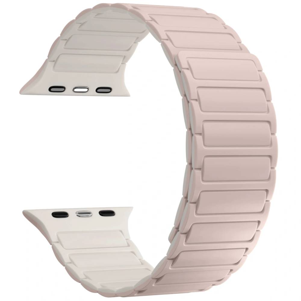 Ремешок Caweon Gacrux для Apple Watch 40mm/41mm/42mm, силикон, розовый/сияющая звезда