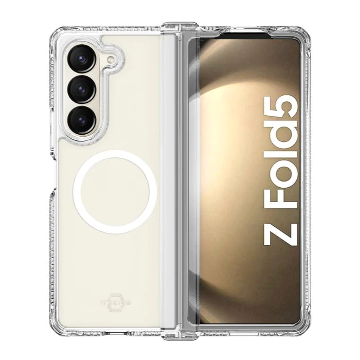 

Чехол-накладка Itskins HYBRID HINGE Compatible with MagSafe для Galaxy Z Fold5, силикон, прозрачный