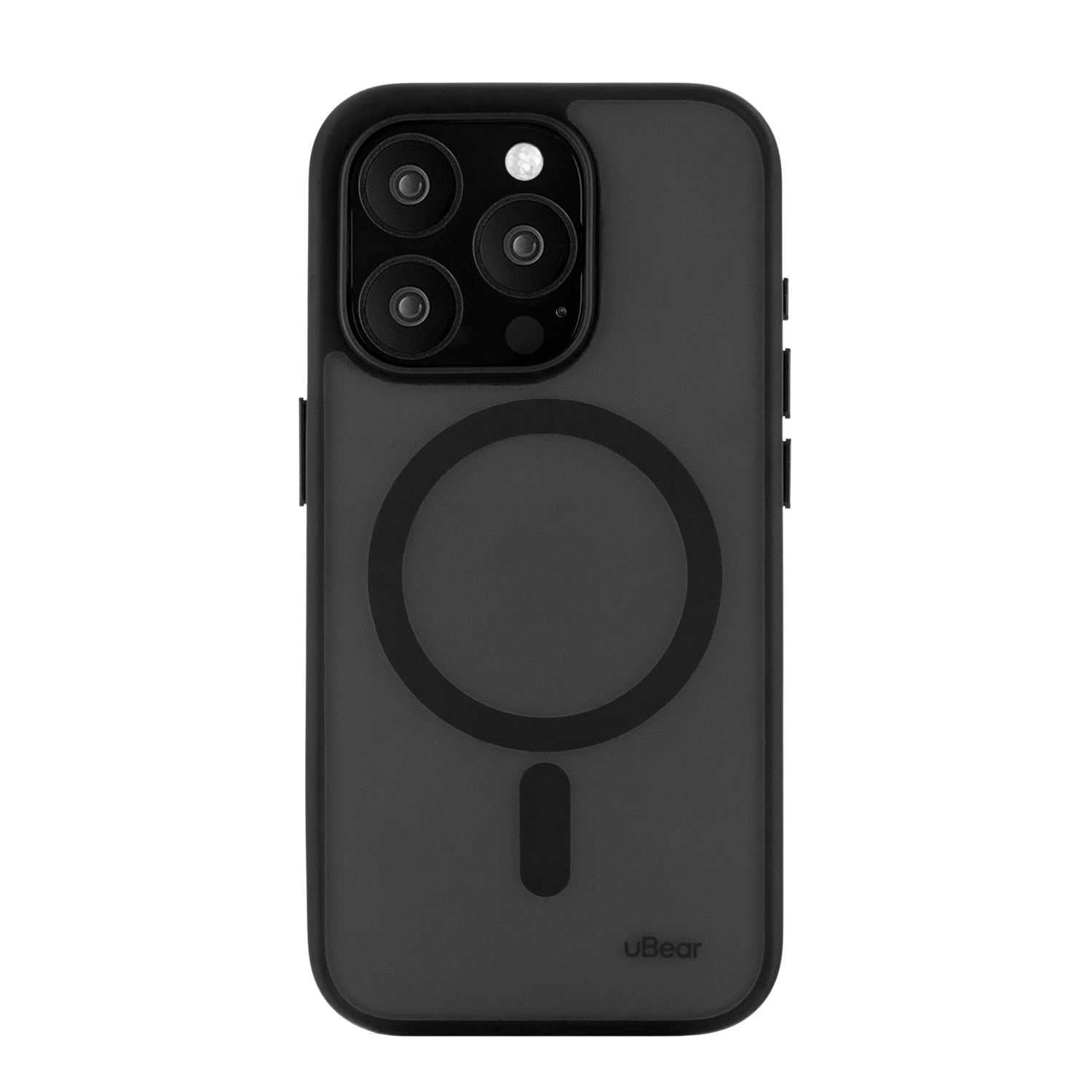 

Чехол-накладка uBear Cloud Mag Case для iPhone 15 Pro, полиуретан, черный