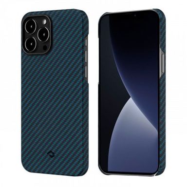 

Чехол-накладка Pitaka MagEZ Case 2 для iPhone 13 Pro, арамид (кевлар), черный/синий