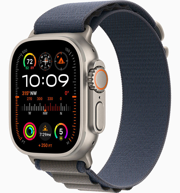 

Apple Watch Ultra 2 GPS + Cellular 49mm (корпус - титан, синий, IP6X)