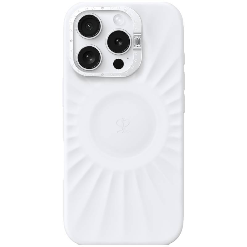 Чехол-накладка PYNANA Starlight для iPhone 16 Pro, экокожа, белый